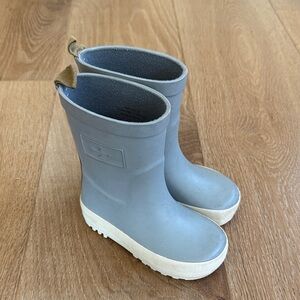Rylee + Cru Kids Light Blue Rain Boots with Cream Sole